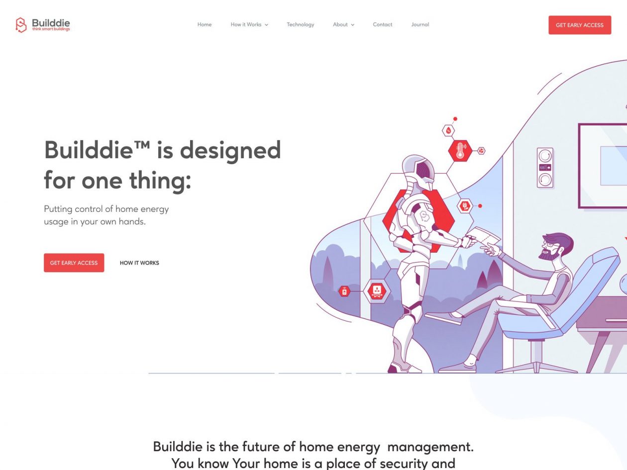 Builddie header website