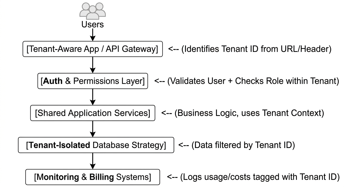 Multi-Tenant SaaS Architecture Diagram