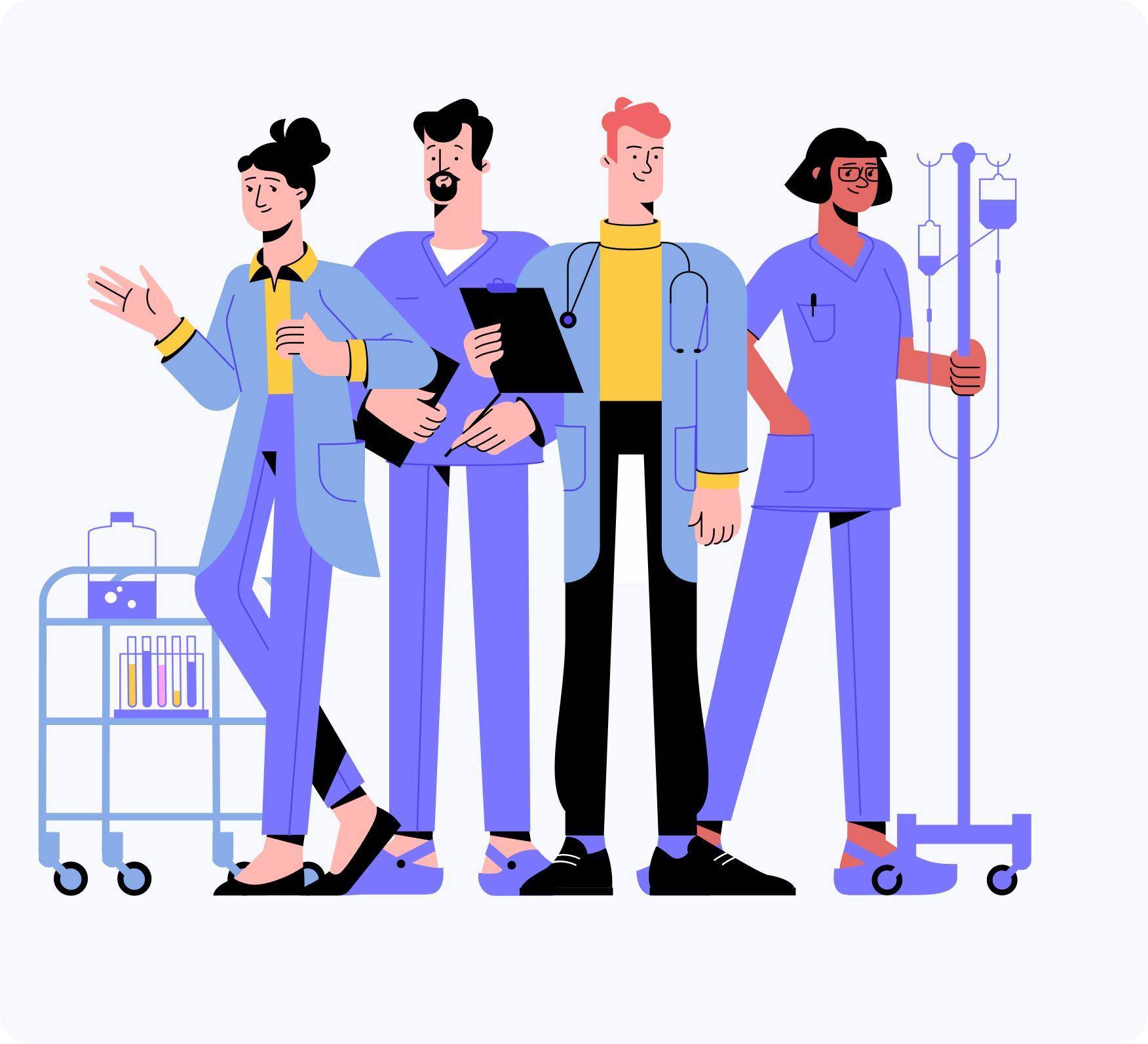 Medical Characters Free Illustration Pack 1