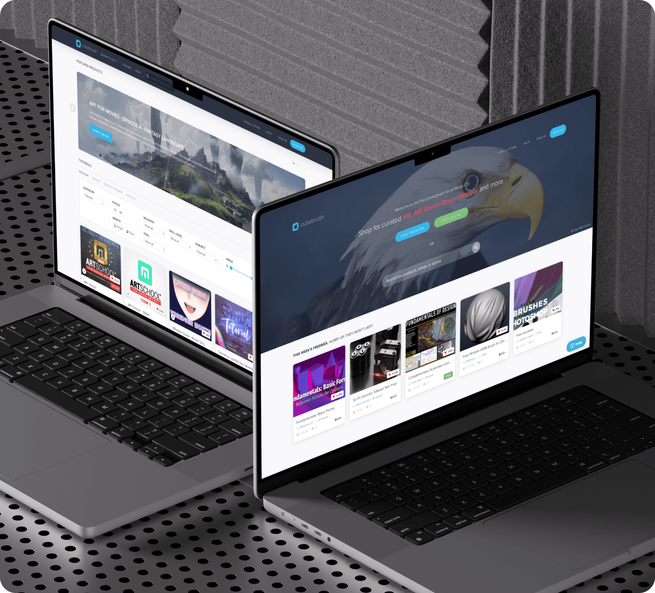 Produced a website for a digital artist marketplace