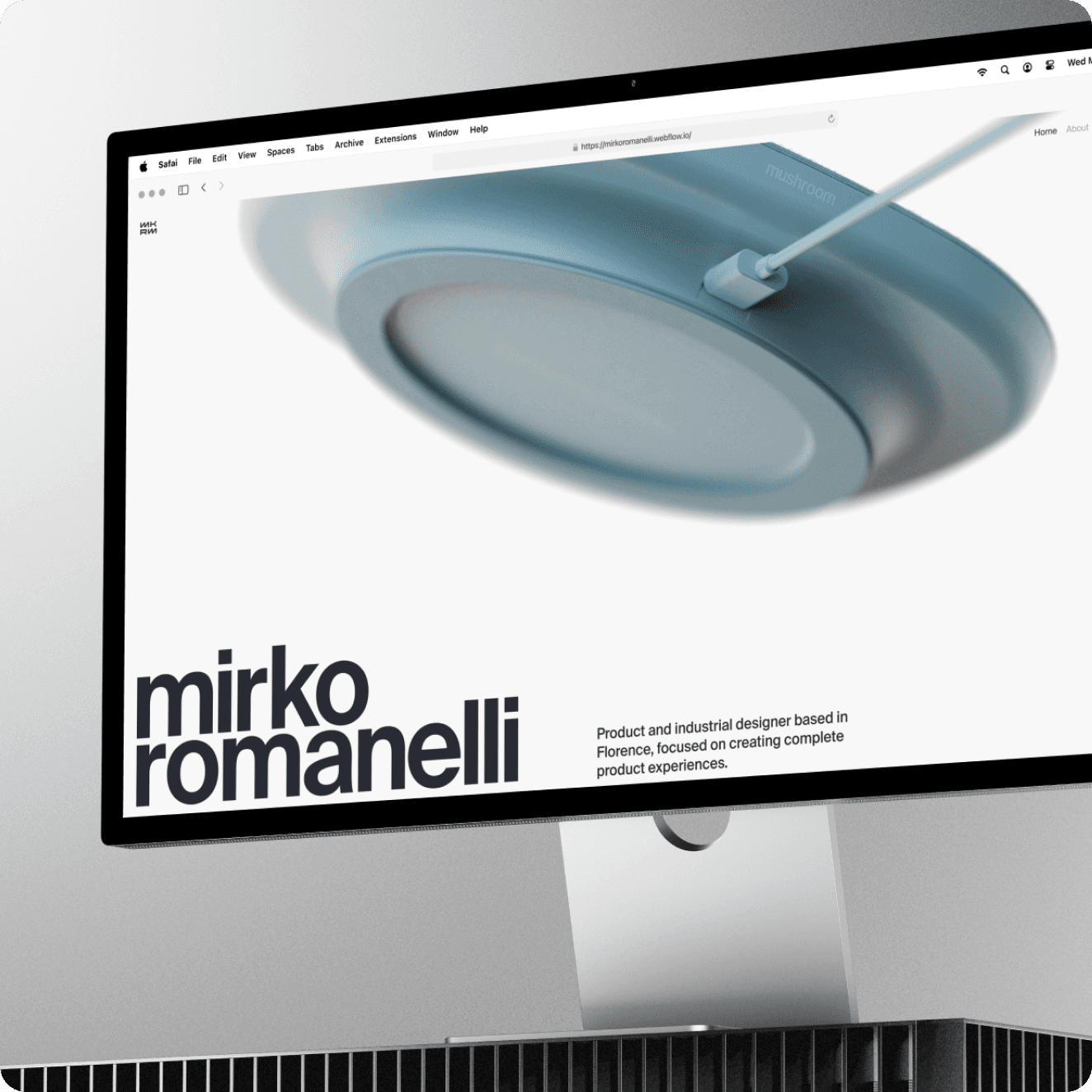 Website for product and industrial designer who creates complete experiences