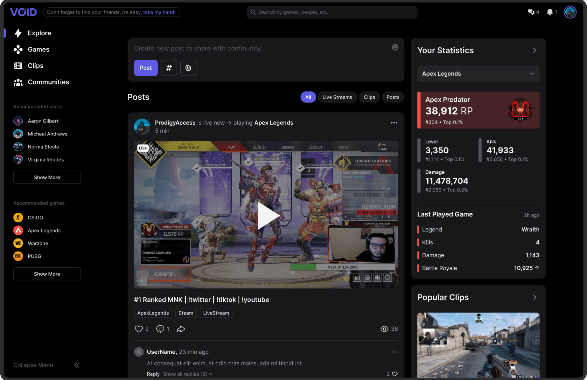 home page