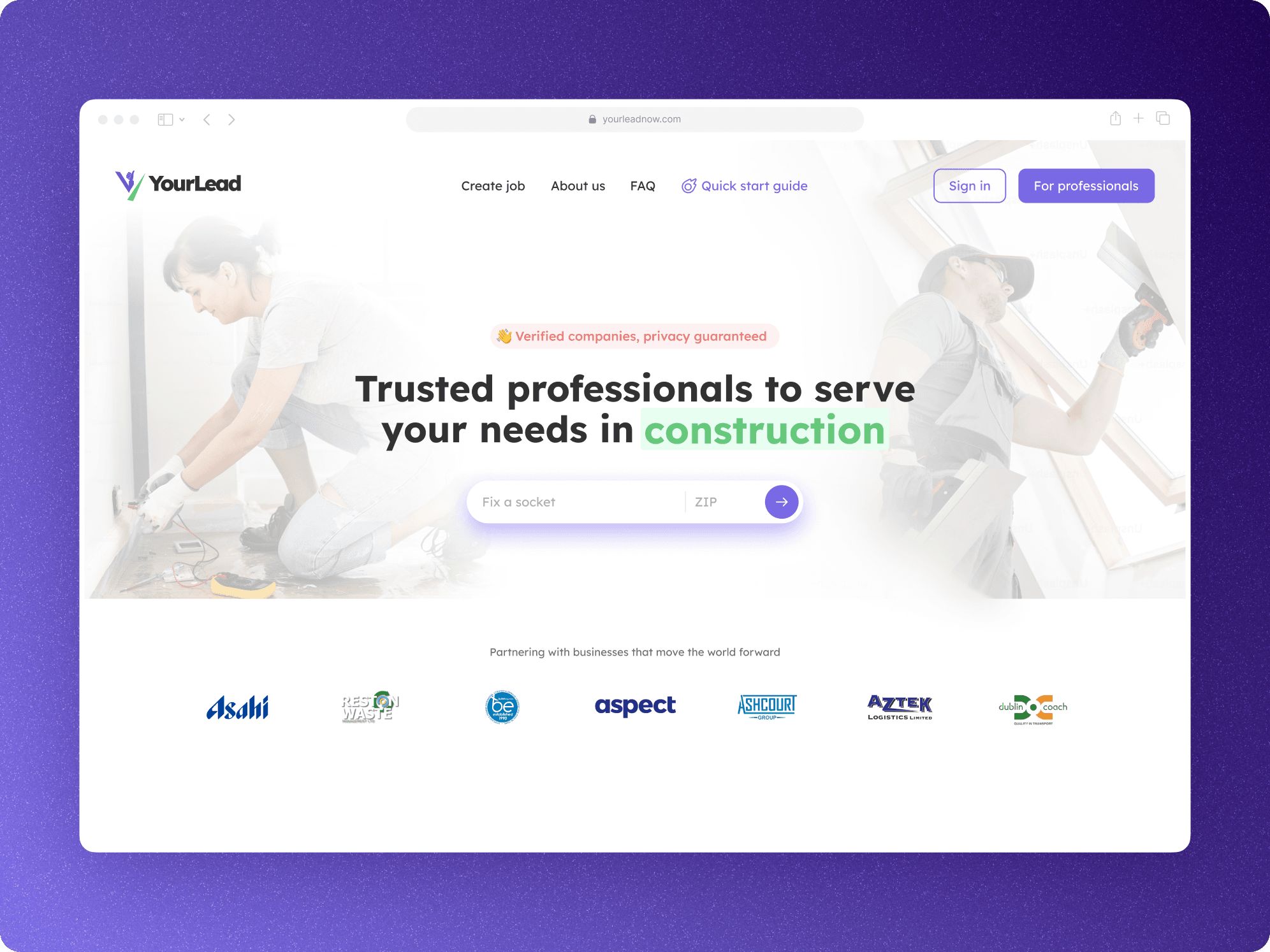 yourlead hero section