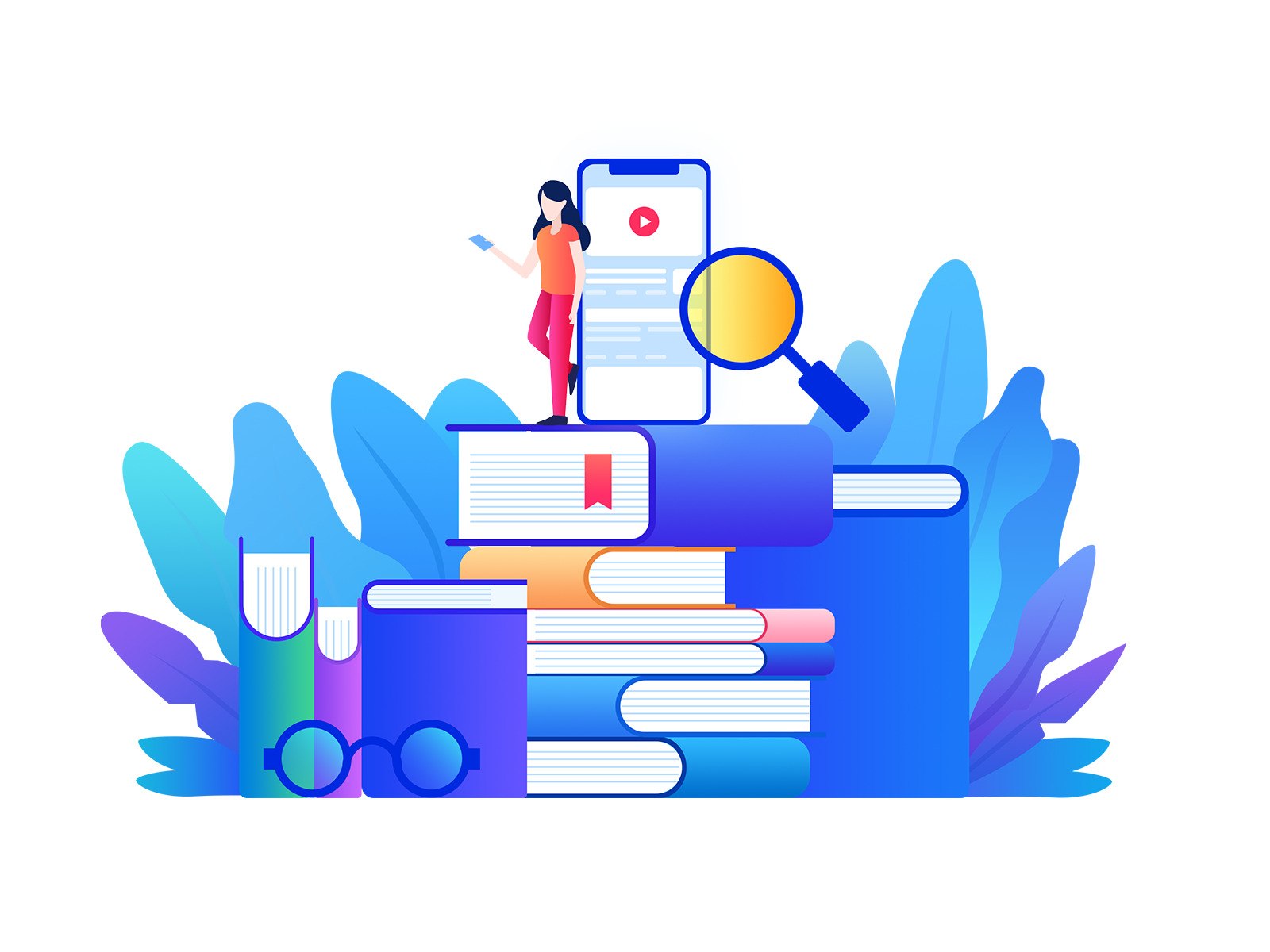 Educational app market - illustration by Wukong