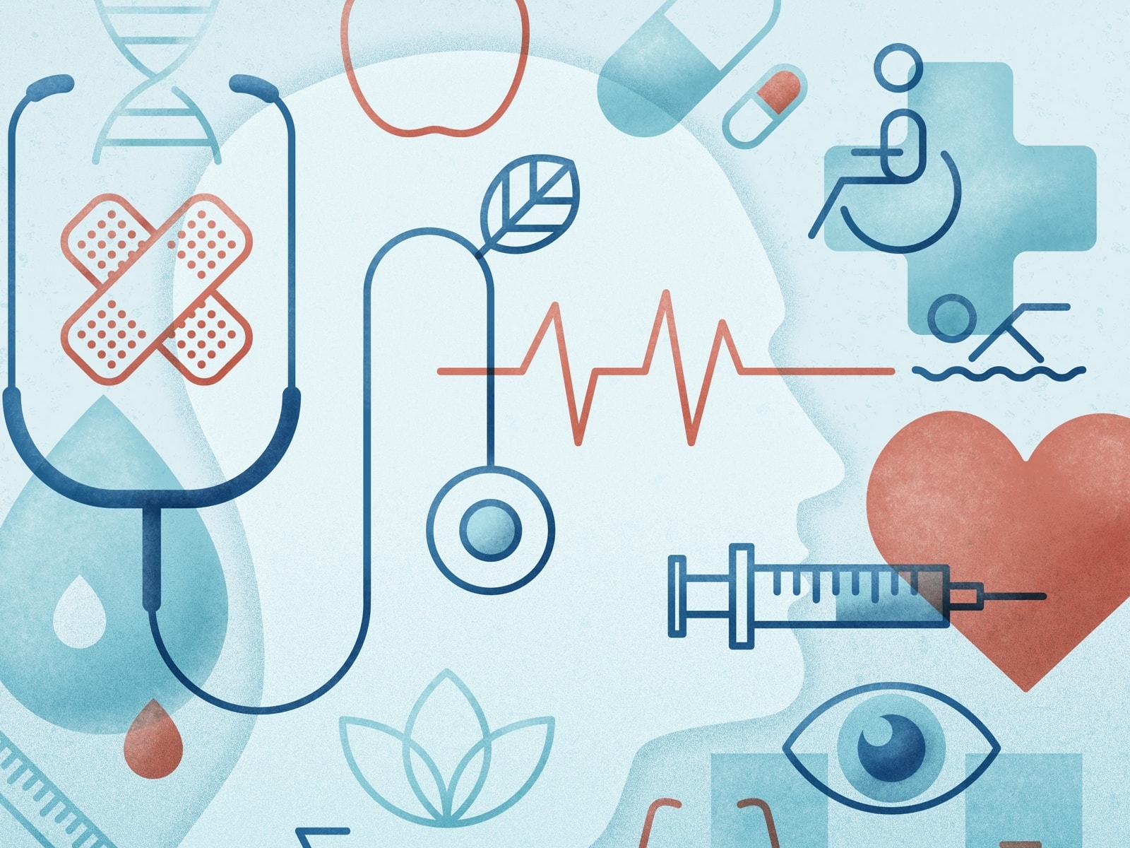 Healthcare app development features and challenges - illustration by Gary Voigt