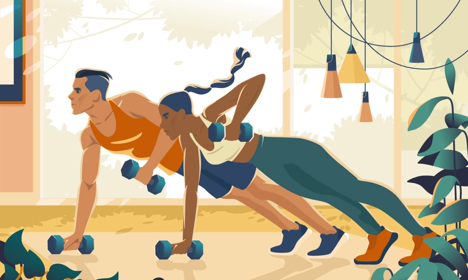 fitness app illustration