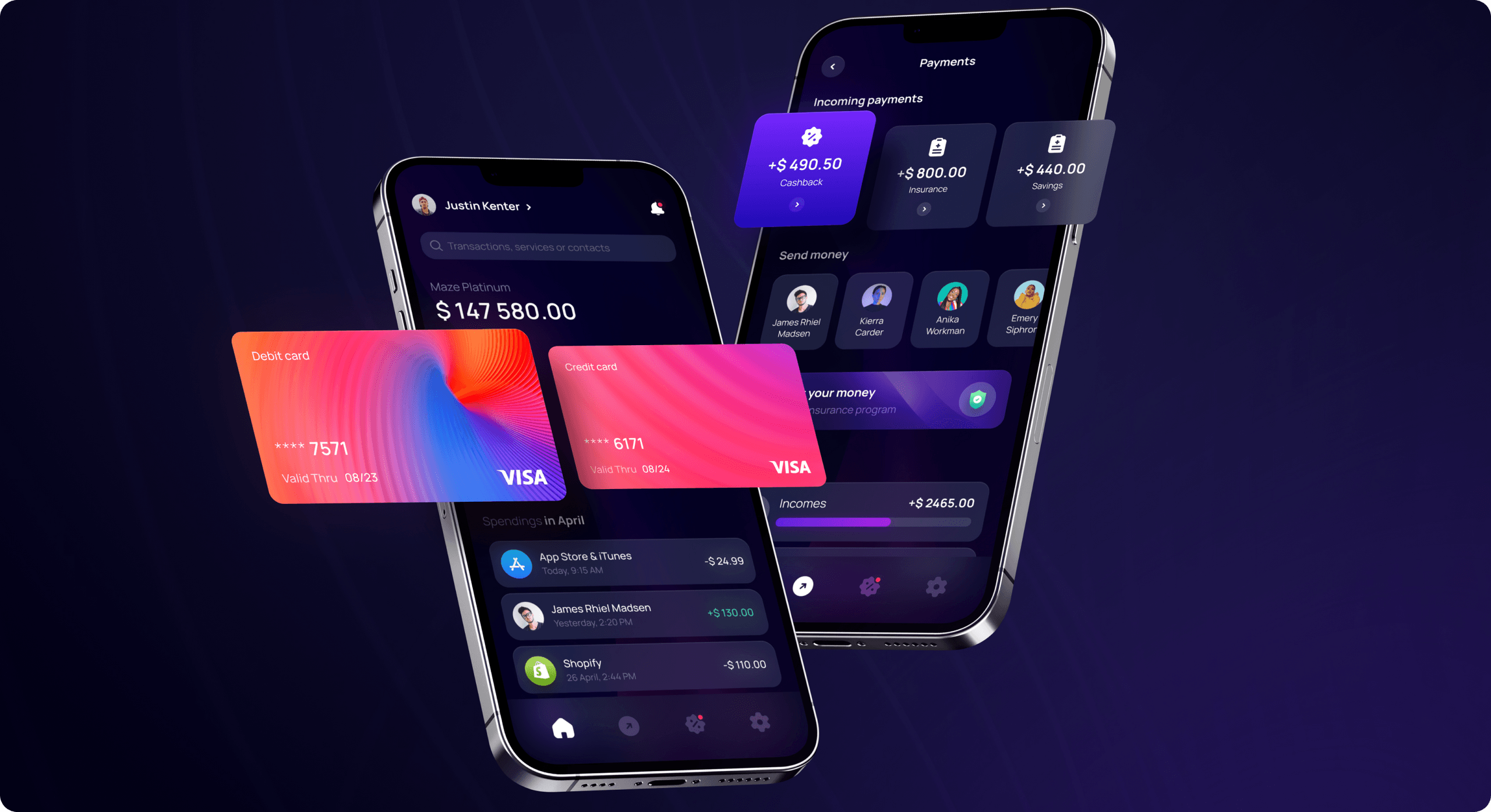 Fintech mobile app development services page preview image