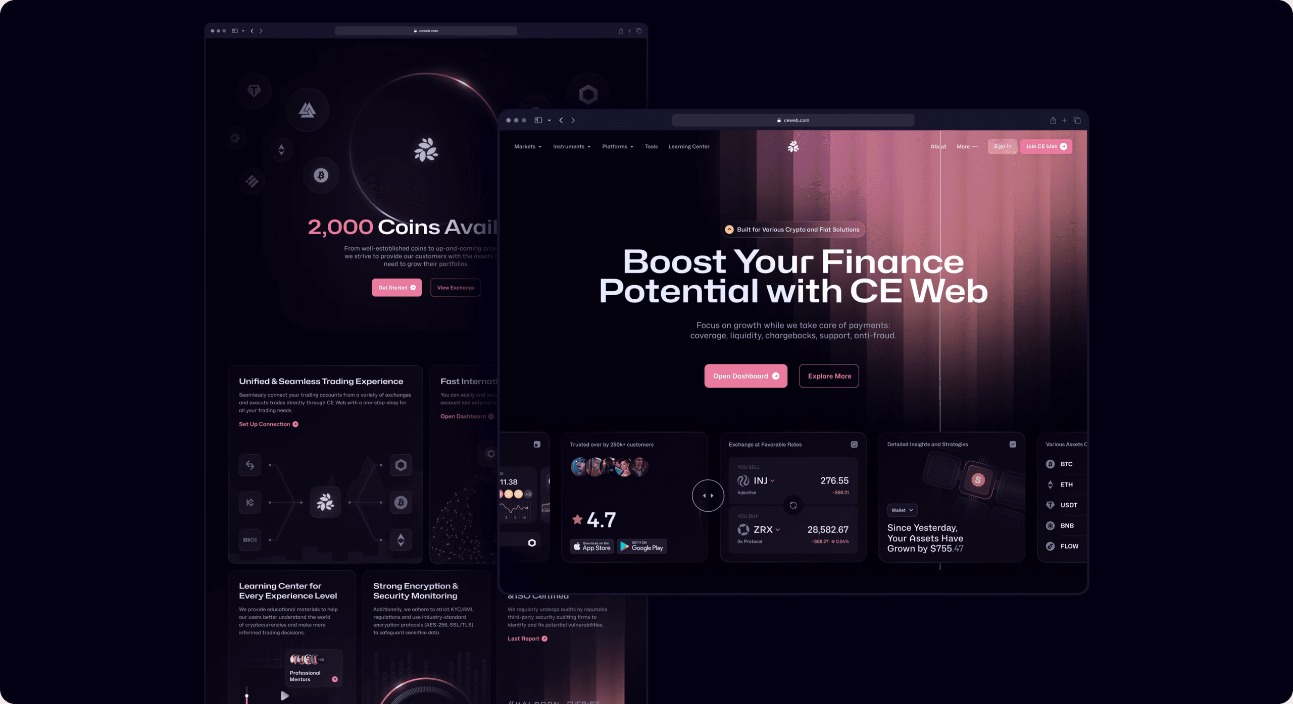 Fintech web design services preview image